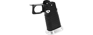 Airsoft Masterpiece Aluminum Grip for Hi-Capa Type 18 Infinity Diamond II (Black / Silver) Airsoft Masterpiece Aluminum Grip for Hi-Capa Type 18 Infinity Diamond II (Black / Silver)