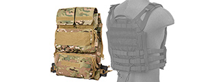 G-Force Tactical Vest 2.0 Accessory Pouches Backpack Attachment II, Camo