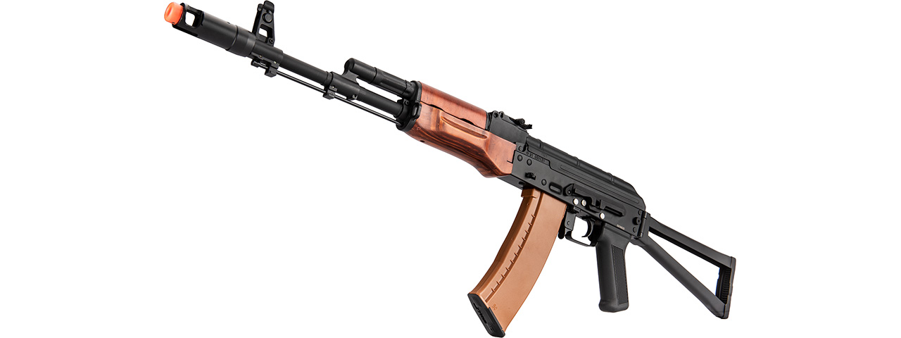 Double Bell AKS-74 Airsoft AEG Rifle w/ Wood Furniture (BLACK) - Click Image to Close