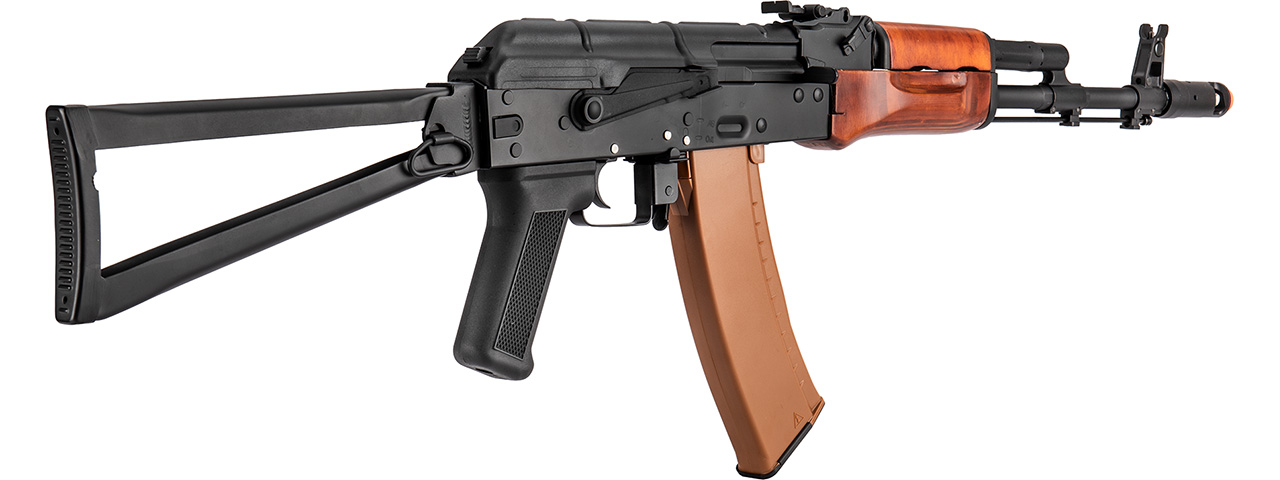 Double Bell AKS-74 Airsoft AEG Rifle w/ Wood Furniture (BLACK) - Click Image to Close