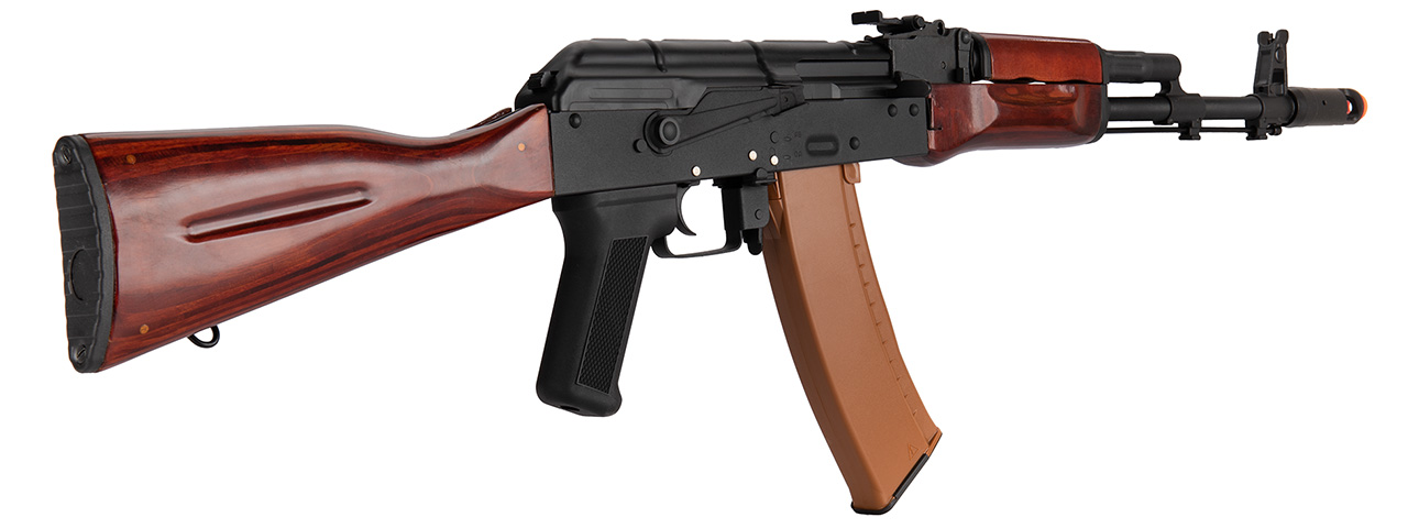 Double Bell AK74N AEG Airsoft Rifle [Type B] (BLACK / WOOD) - Click Image to Close