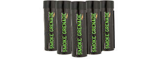Enola Gaye Pack of 5 WP40 High Output Airsoft Wire Pull Smoke Grenade (Color: Green)