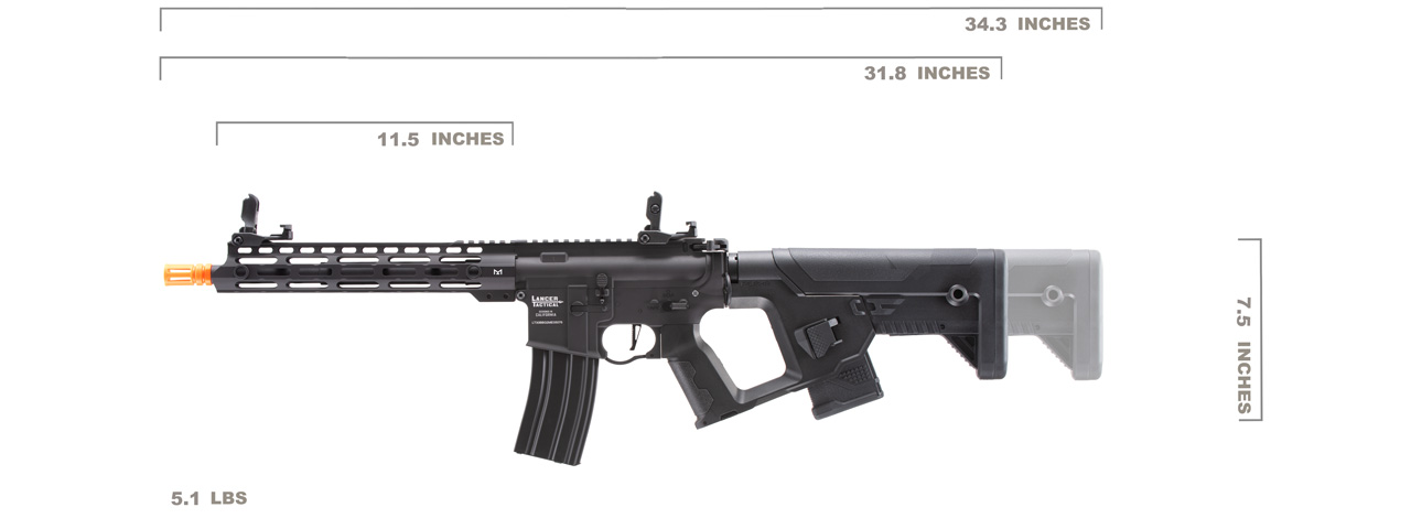 Lancer Tactical Enforcer BLACKBIRD AEG Rifle w/ Alpha Stock [HIGH FPS] (BLACK)