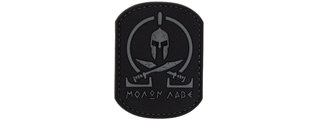 Molon Labe Spartan Battle Worn PVC Patch (Color: Black)