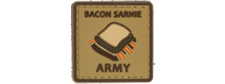 Bacon Sarnie Army PVC Patch (Color: Coyote Tan)