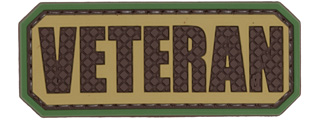 Veteran Tab PVC Patch (Color: Brown)
