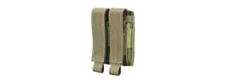 Code 11 Molle Double Pistol Magazine Pouch (Color: OD Green)