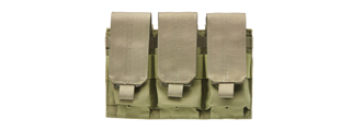 Code 11 Molle Ready Triple M4 Magazine Pouch (Color: OD Green)
