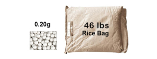 Lancer Tactical 46 lbs Rice Bag Airsoft 0.20g BBs (Color: White)