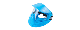Lancer Tactical Full Face Airsoft Mask with Visor (Color: Blue)