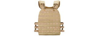 Lancer Tactical 1000D Nylon Tactical Vest w/ Shoulder Straps (Color: Tan)