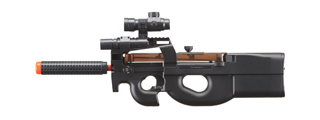WellFire D90 Low Powered Airsoft Submachine Gun w/ Shooting Target (Color: Black)