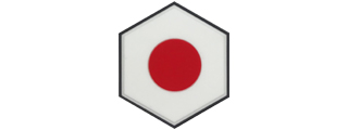 Hexagon PVC Patch Japan Flag