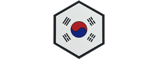 Hexagon PVC Patch Korea Flag