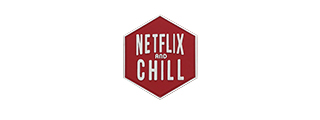 Hexagon PVC Patch "Netflix and Chill"