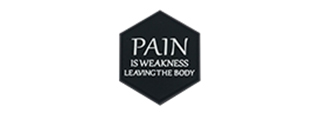 Hexagon PVC Patch "Pain is Weakness Leaving the Body"