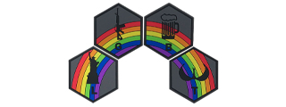 Hexagon PVC Patch LGBT Rainbow