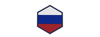 Hexagon PVC Patch Russia Flag