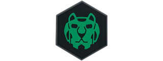 Hexagon PVC Patch Vultron Green Lion