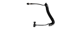 HK Army Coiled Remote Line with Quick Disconnect (Color: Black)