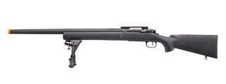 Lancer Tactical Airsoft M24 Bolt Action Sniper Rifle w/ Bipod (Color: Black)