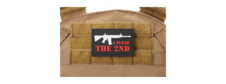 "I Plead the 2nd" PVC Morale Patch (Color: Black & Red)