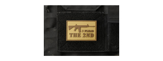 "I Plead the 2nd" PVC Morale Patch (Color: Coyote Tan)