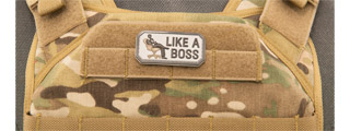 "Like a Boss" PVC Patch (Color: Black and Gray)