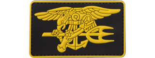 US Navy Seal PVC Patch (Color: Black and Yellow)