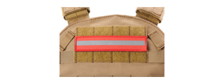 Red Background Long Reflective Morale Patch