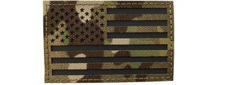 Reflective Fabric Forward US Flag (Color: Multi-Camo)
