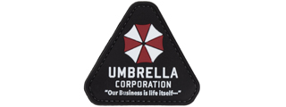 Resident Evil Umbrella Corporation "Our Business is Life Itself" PVC Patch (Color: Black and Red)