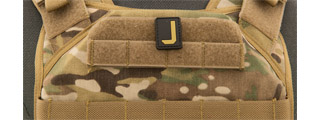Letter "J" PVC Patch (Color: Tan)