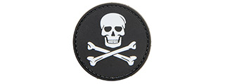 Jolly Roger PVC Patch (Color: Black and White)