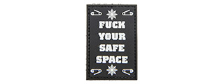 "Fuck Your Safe Space" PVC Patch (Color: Black)