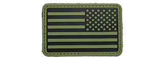 3D US Flag Reverse PVC Patch (Color: OD Green)
