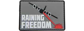 "Raining Freedom" PVC Patch (Color: Gray)