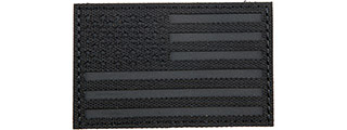 Reflective Fabric Forward US Flag (Color: Black)