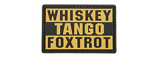 "Whiskey Tango Foxtrot" PVC Patch (Color: Yellow)