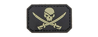 Pirate Skull PVC Patch (Color: Black)