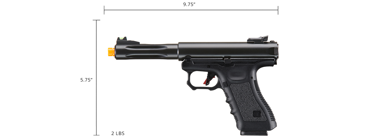 WE-Tech Galaxy Select Fire Premium S Gas Blowback Pistol (Color: Black)