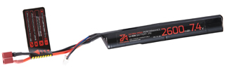 Zion Arms 7.4v 2600mAh Lithium-Ion Stick Battery (Deans Connector)