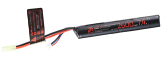 Zion Arms 7.4v 2600mAh Lithium-Ion Stick Battery (Tamiya Connector)