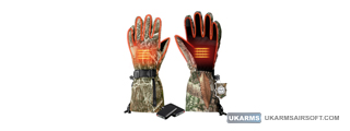 Lancer Tactical X-Large Size Rechargeable Heated Hunting Gloves (Color: Camo)