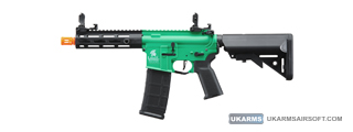Lancer Tactical Gen 2 Hellion M-LOK 7" Airsoft M4 AEG (Color: Green & Black)(Battery and Charger Included)