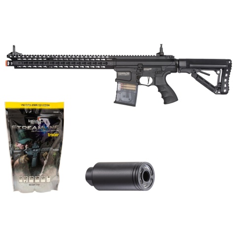 G&G Generation 2 TR16 MBR .308SR Series KeyMod AEG Rifle - (Black) - Tracer/BB Bundle