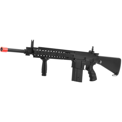 Golden Eagle Airsoft SR-25 Sniper Rifle AEG w/ Mock Suppressor - BLACK