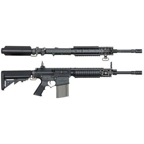 ARES Airsoft SR-25 Carbine AEG w/ Crane Stock and RIS Handguard - BLACK