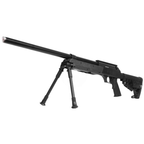 WellFire MB13B APS SR-2 Metal Sniper Rifle w/ Metal Bipod - BLACK