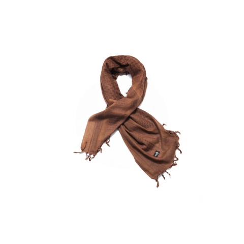Lancer Tactical Multi-Purpose Shemagh Face Head Wrap - LIGHT BROWN / DARK BROWN